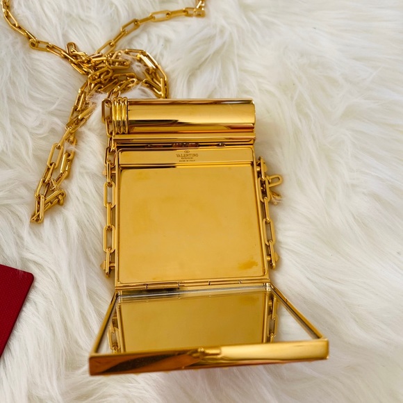 Valentino Minaudiere Mirror Clutch in Fuxia - Picture 6 of 14